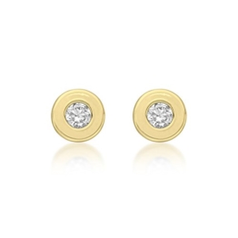 Carissma Gold Damen-Ohrstecker Carissima 9ct Yellow CZ Doughnut Stud Earrings 375 Gelbgold Zirkonia transparent Rundschliff - 1.58.9559 -