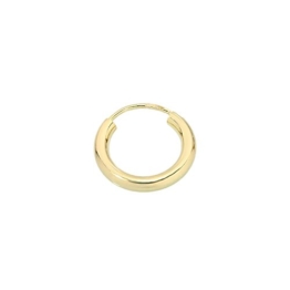 NKlaus EINZEL 585 gelb Gold CREOLE Ohrring Ohrschmuck rund Goldohrring 15mm 1852 -