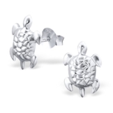 Laimons Kinder-Ohrstecker Schildkröte glanz Sterling Silber 925 -